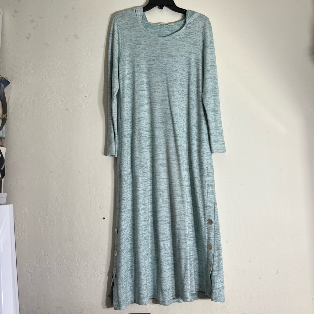 Soft Surroundings Heathered Seafoam Maxi Dress